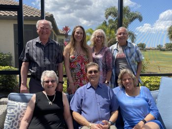 Larry, Mandy, Corrine, Al, Barb, Mark and Paula Florida 2021