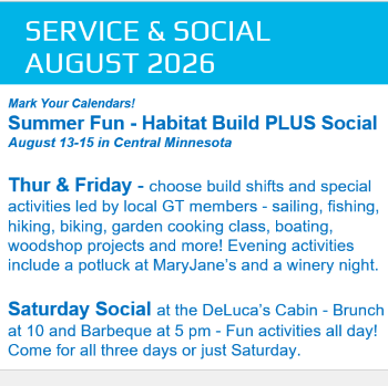 Our Summer Get-Together in MN is taking shape