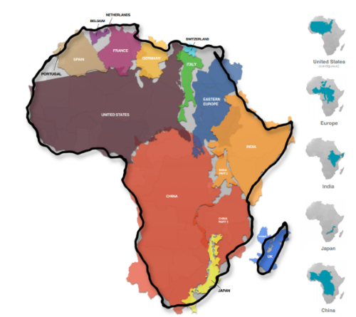 Africa relative size