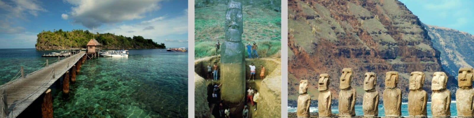 Collage of photos from Easter Island