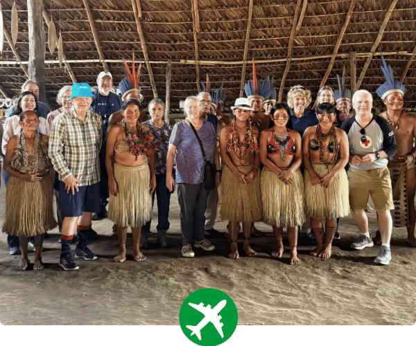 Travel2 Rotarials meeting with locals in the Amazon