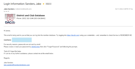 DACdb email