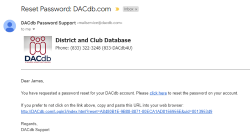 DACdb password reset email