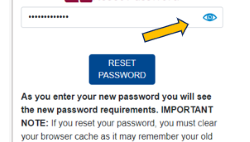 DACdb password reset screen